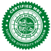 MBE Certified Stamp-Green-1000 DTS Dumpster Rental is a Certified MBE