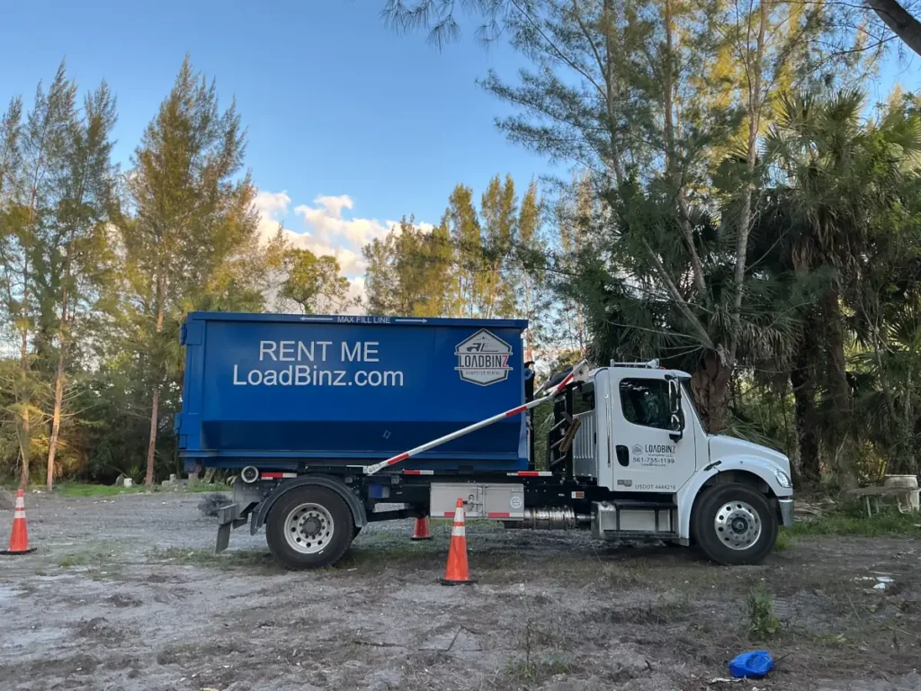 Dumpster rental side view