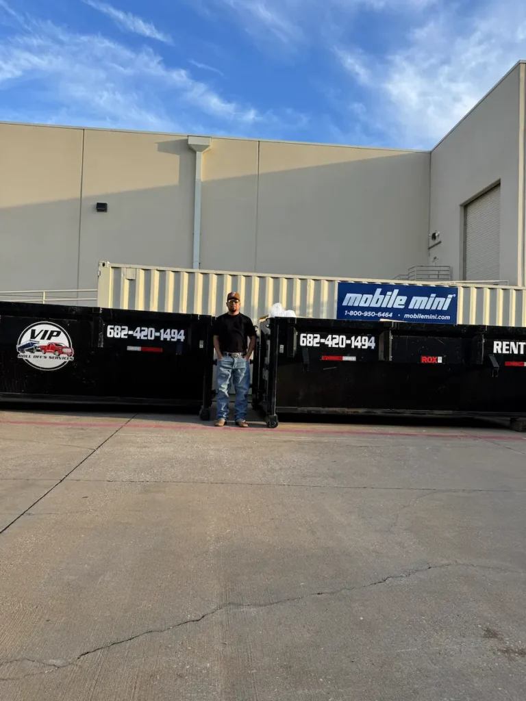 30 yard dumpster rental in Cleburne TX by VIP Roll Offs Services