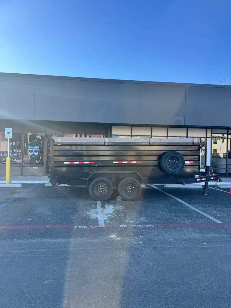 16 yard dump trailer rental approved for Cleburne TX city limits by VIP Roll Offs Services